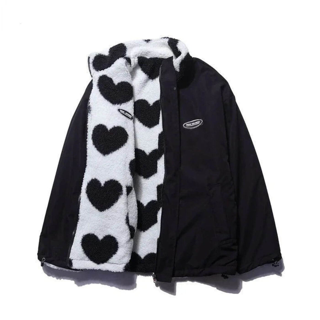 Mathilda™ - Wendejacke mit Herzmuster für den Winter