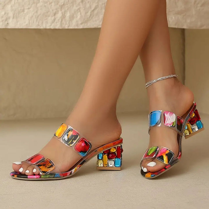 Angelina™ – Orthopädische Sandalen mit Doppelriemen und buntem Design