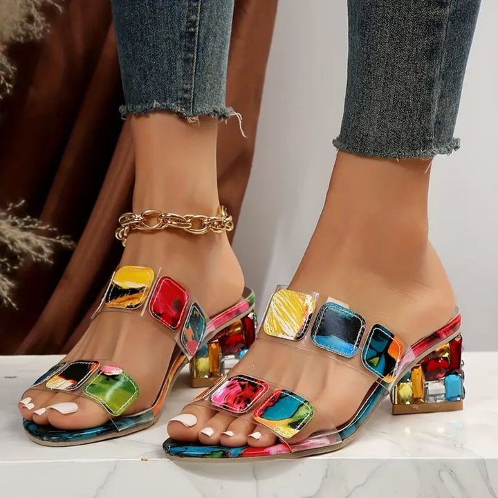 Angelina™ – Orthopädische Sandalen mit Doppelriemen und buntem Design