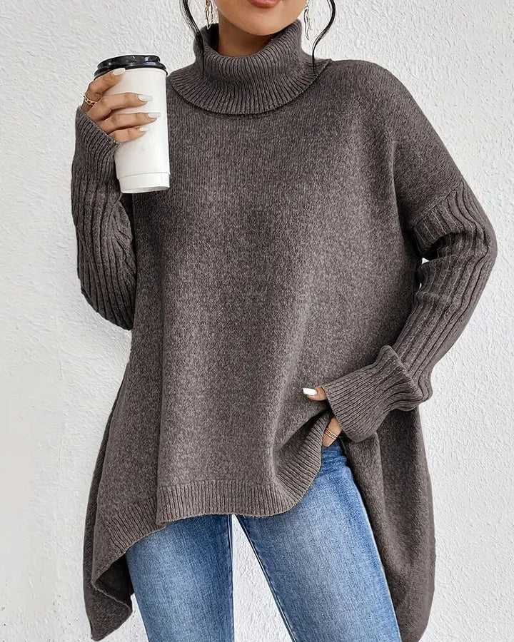 Claudia™ - Eleganter Asymmetrischer Rollkragenpullover
