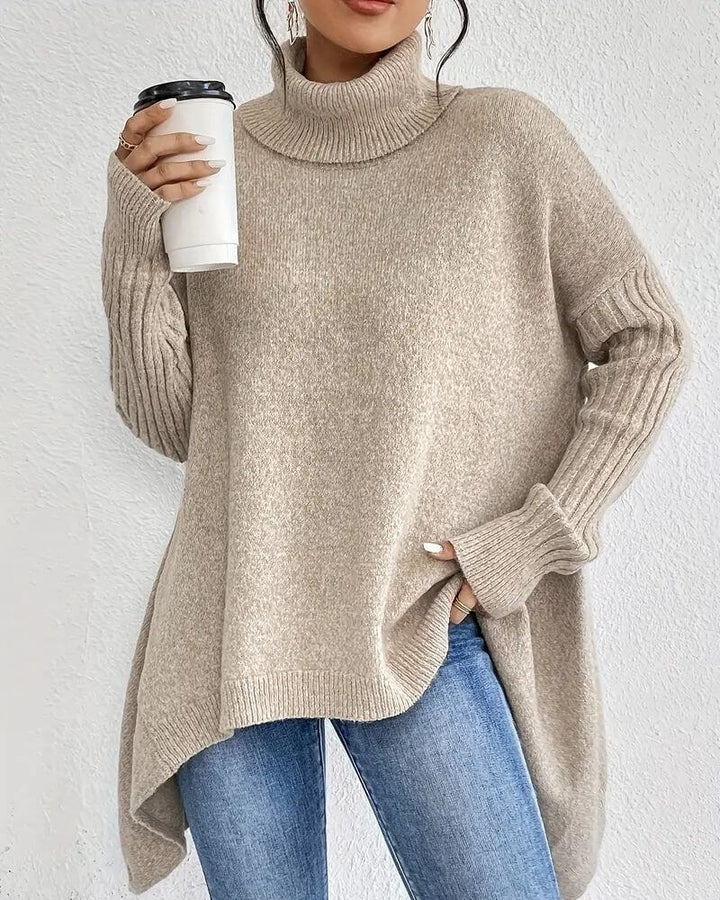 Claudia™ - Eleganter Asymmetrischer Rollkragenpullover