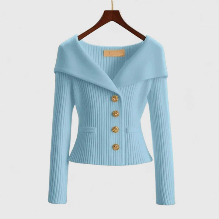 Elisa™ - Eleganter Gerippter Strickpullover