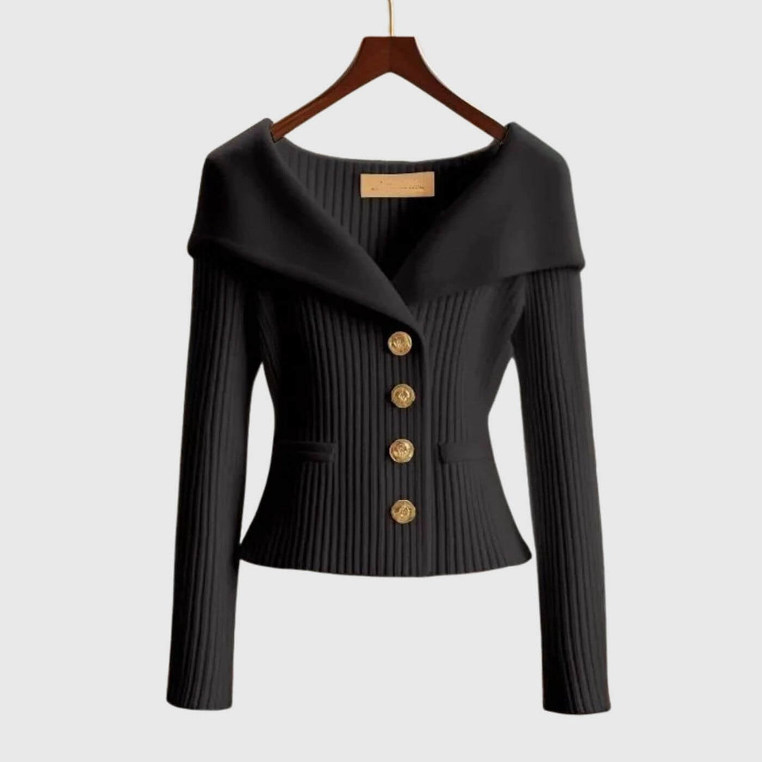 Elisa™ - Eleganter Gerippter Strickpullover