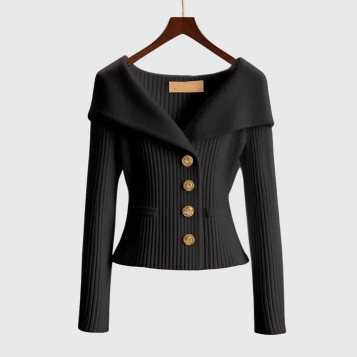 Elisa™ - Eleganter Gerippter Strickpullover