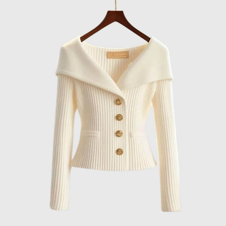 Elisa™ - Eleganter Gerippter Strickpullover