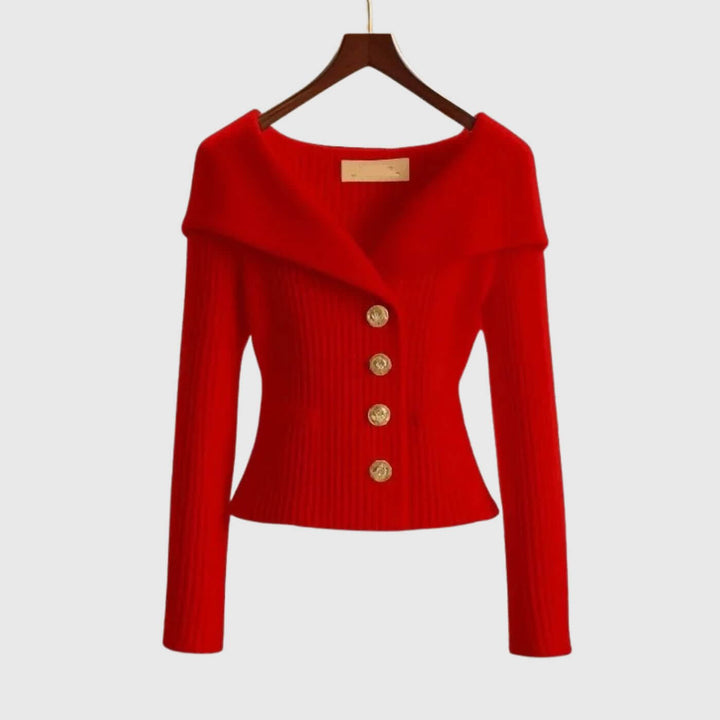 Elisa™ - Eleganter Gerippter Strickpullover