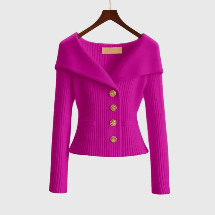 Elisa™ - Eleganter Gerippter Strickpullover