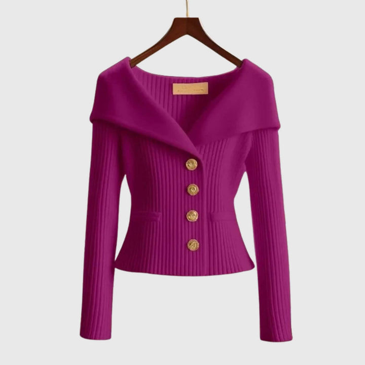 Elisa™ - Eleganter Gerippter Strickpullover