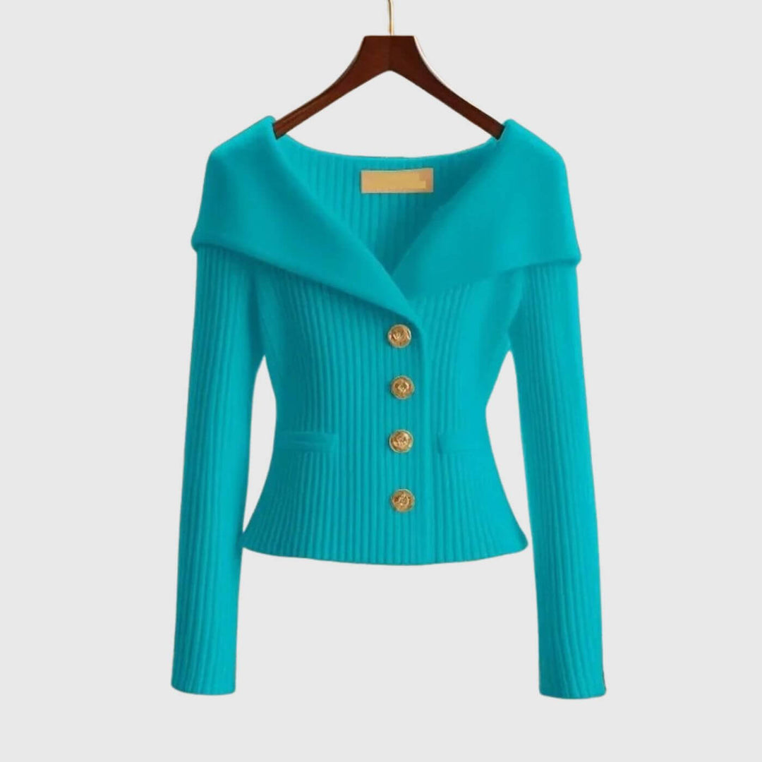 Elisa™ - Eleganter Gerippter Strickpullover