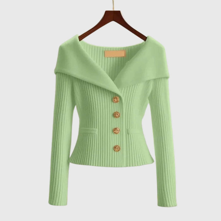 Elisa™ - Eleganter Gerippter Strickpullover