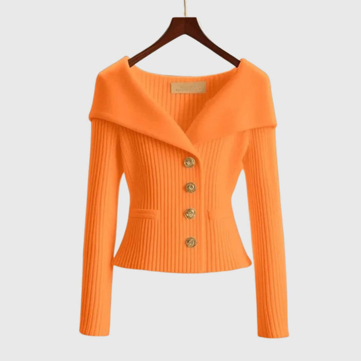 Elisa™ - Eleganter Gerippter Strickpullover