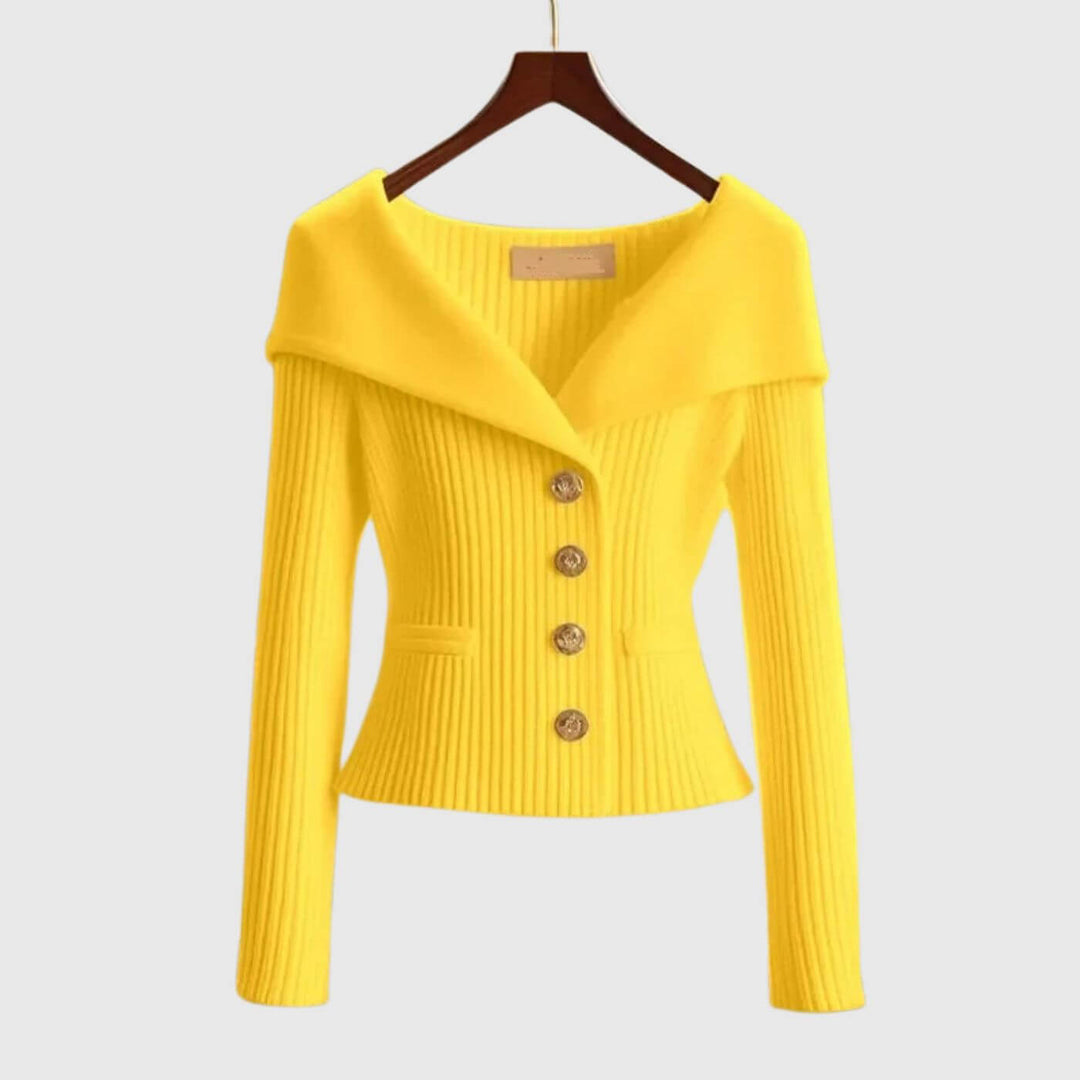 Elisa™ - Eleganter Gerippter Strickpullover