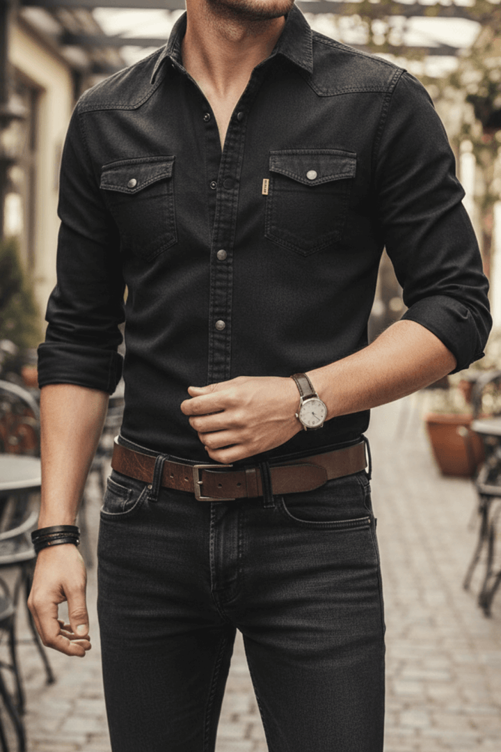 Finn – Jeanshemd mit schmaler Passform