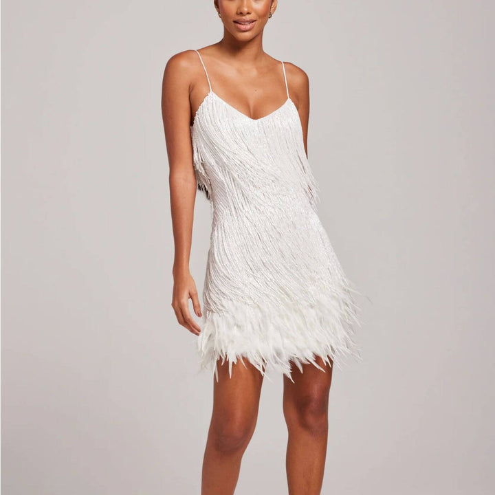 Jana™ – Stilvolles Minikleid mit Federn