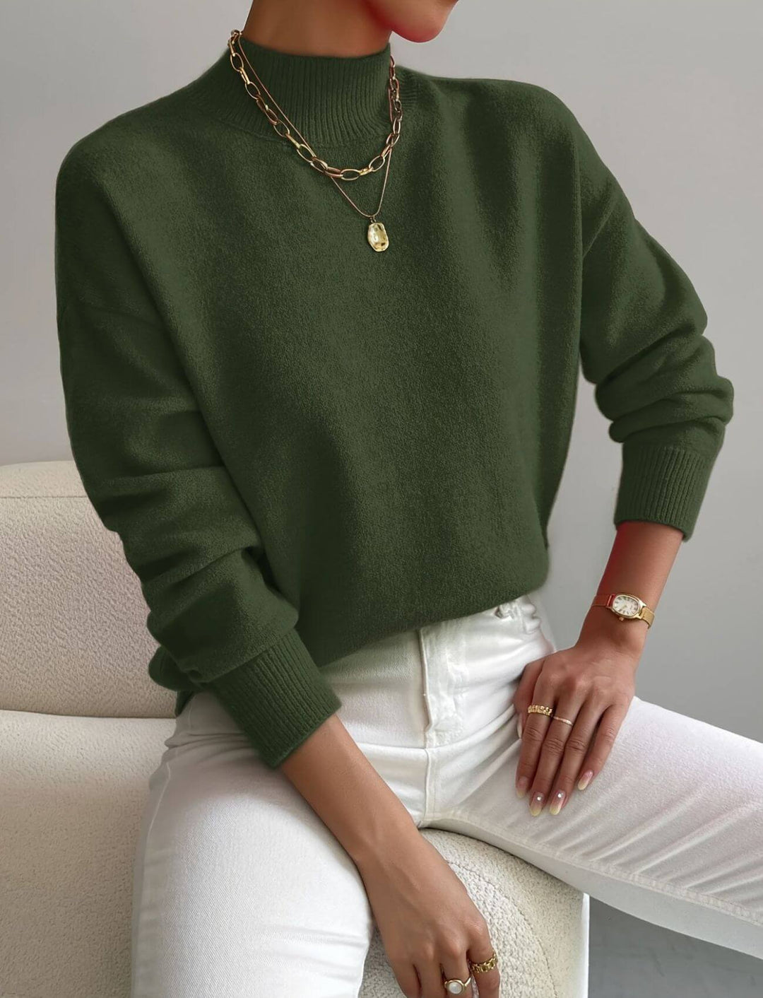 Jana™ - Eleganter Rollkragen-Komfortpullover