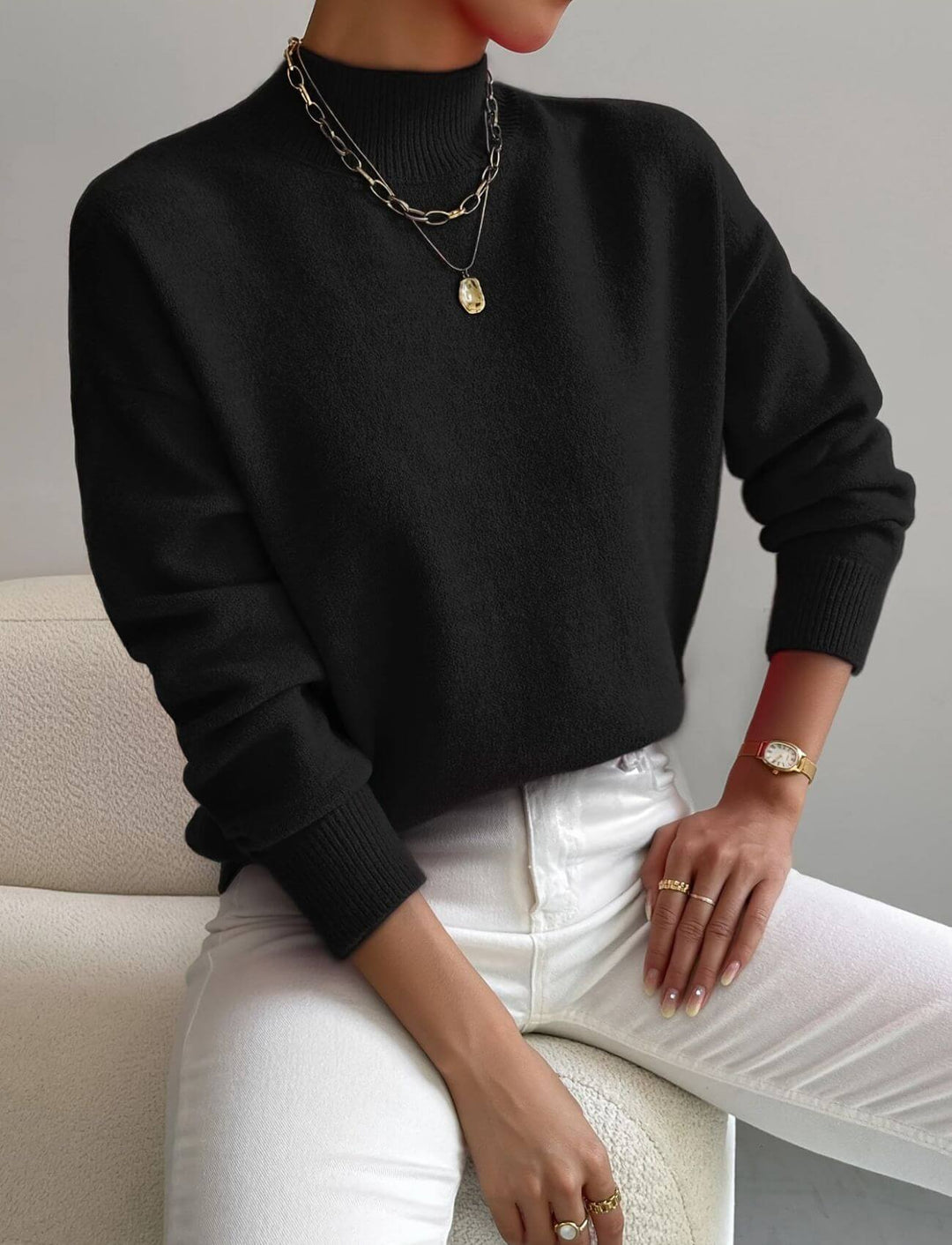 Jana™ - Eleganter Rollkragen-Komfortpullover