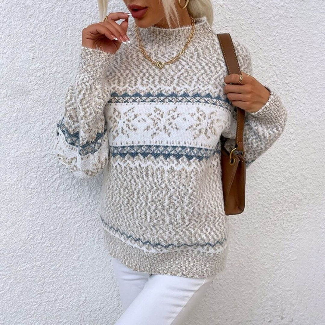 Julia™ - Stilvoller Schneeflocken Winterpullover