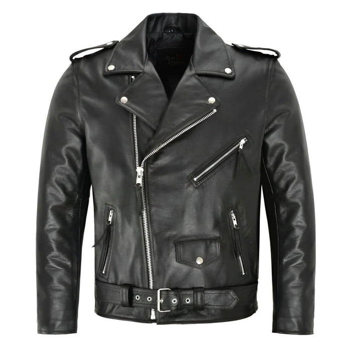 Konstantin™ - Klassische Biker Lederjacke