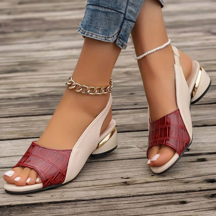Leni™ - Bequeme Orthopädische Sandalen mit Niedrigem Absatz
