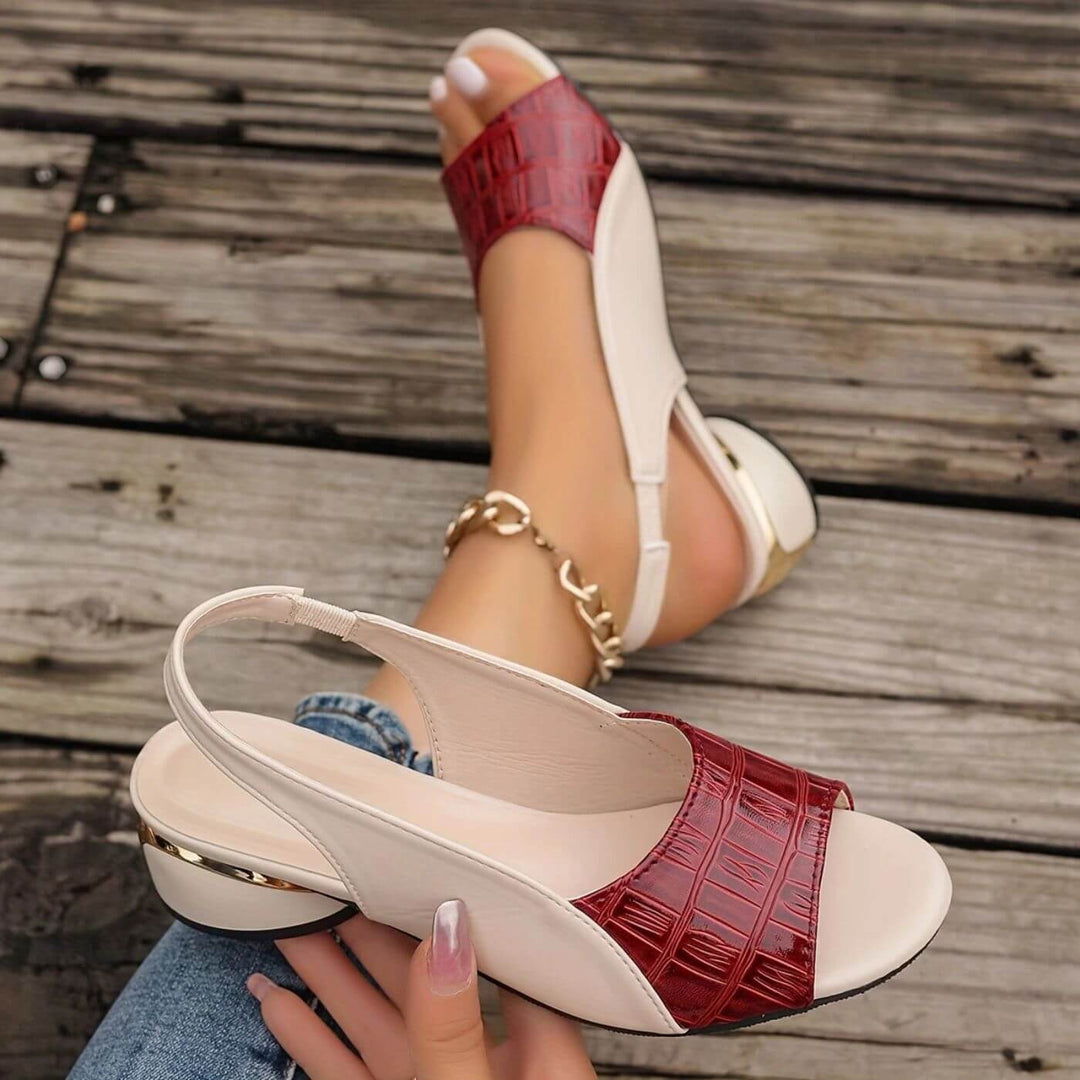 Leni™ - Bequeme Orthopädische Sandalen mit Niedrigem Absatz