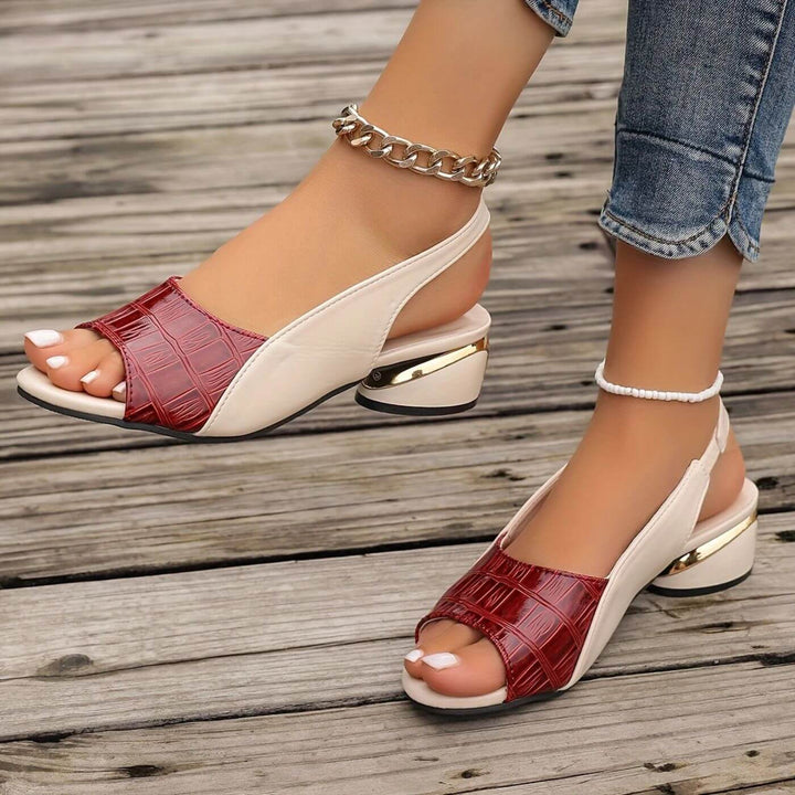 Leni™ - Bequeme Orthopädische Sandalen mit Niedrigem Absatz