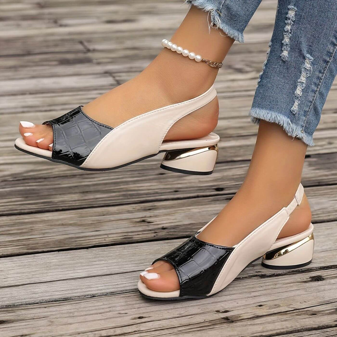 Leni™ - Bequeme Orthopädische Sandalen mit Niedrigem Absatz