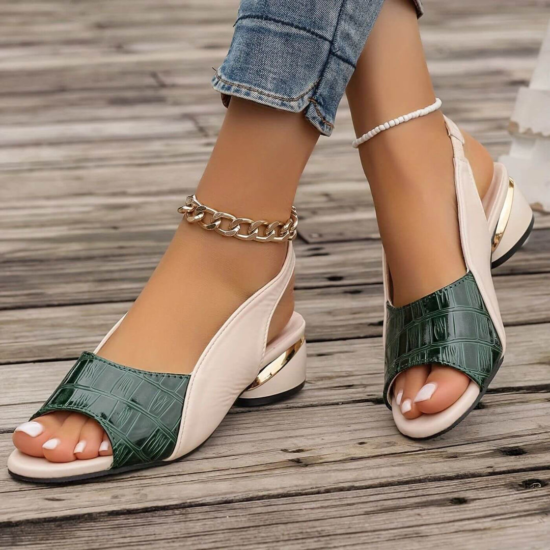 Leni™ - Bequeme Orthopädische Sandalen mit Niedrigem Absatz