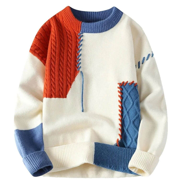 Leon™ - Stilvoller Patchwork Komfortpullover
