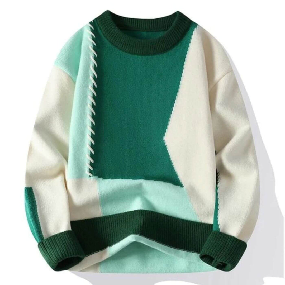 Leon™ - Stilvoller Patchwork Komfortpullover