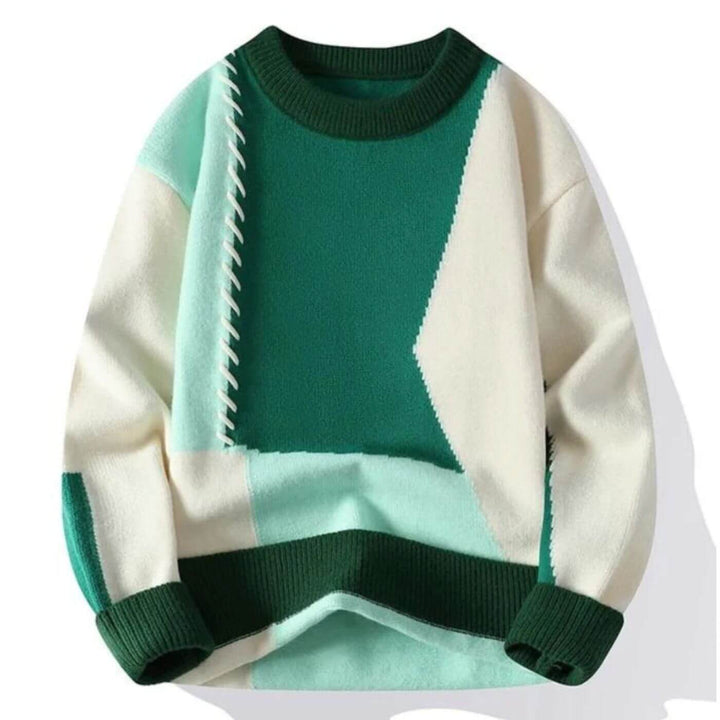Leon™ - Stilvoller Patchwork Komfortpullover