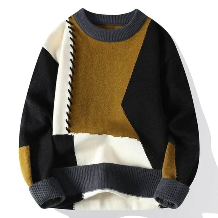Leon™ - Stilvoller Patchwork Komfortpullover