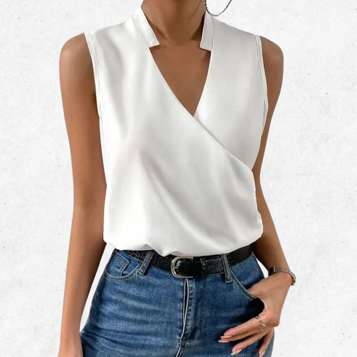 Luisa™ – Klassische Ärmellose Bluse mit V-Ausschnitt (1+1 GRATIS)