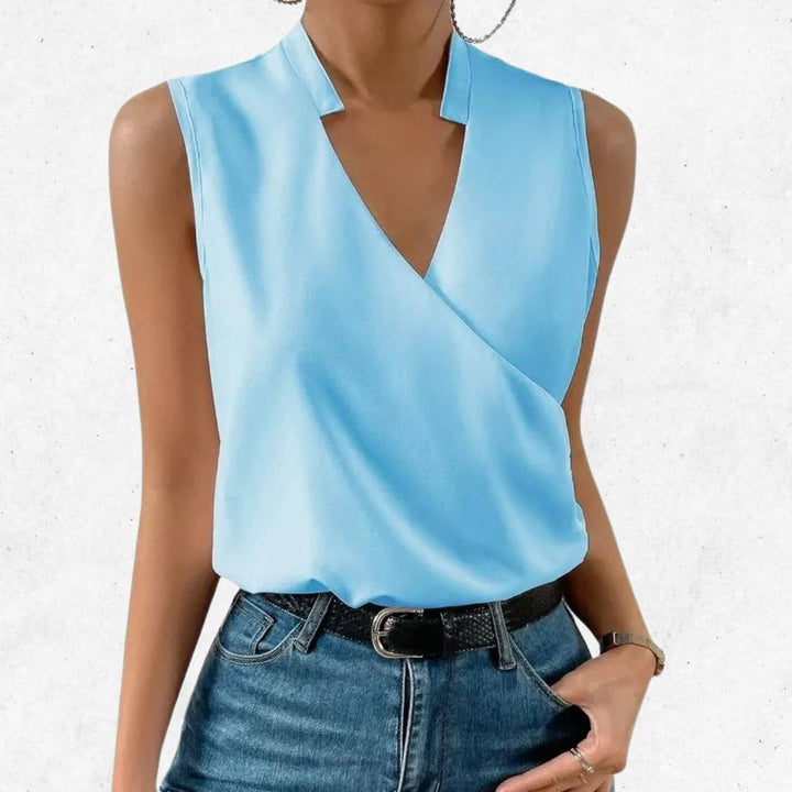 Luisa™ – Klassische Ärmellose Bluse mit V-Ausschnitt (1+1 GRATIS)