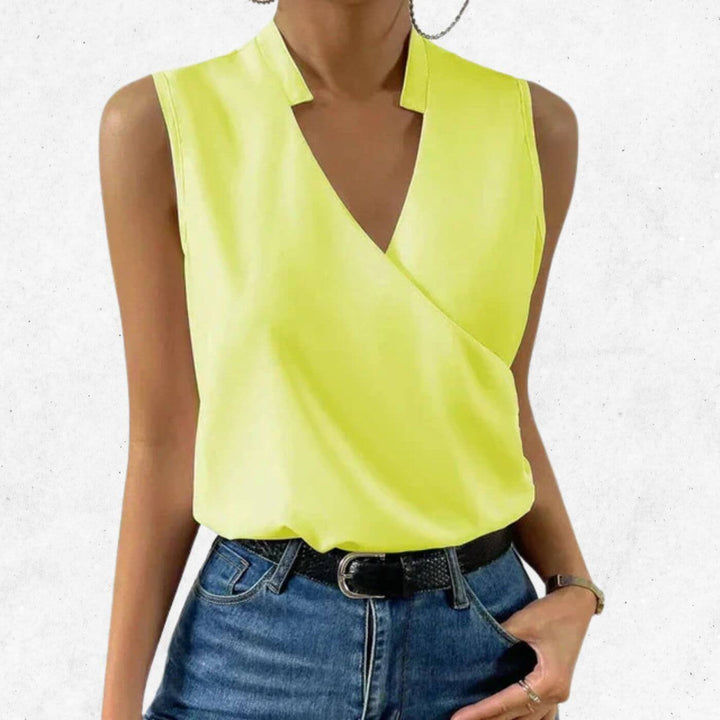 Luisa™ – Klassische Ärmellose Bluse mit V-Ausschnitt (1+1 GRATIS)