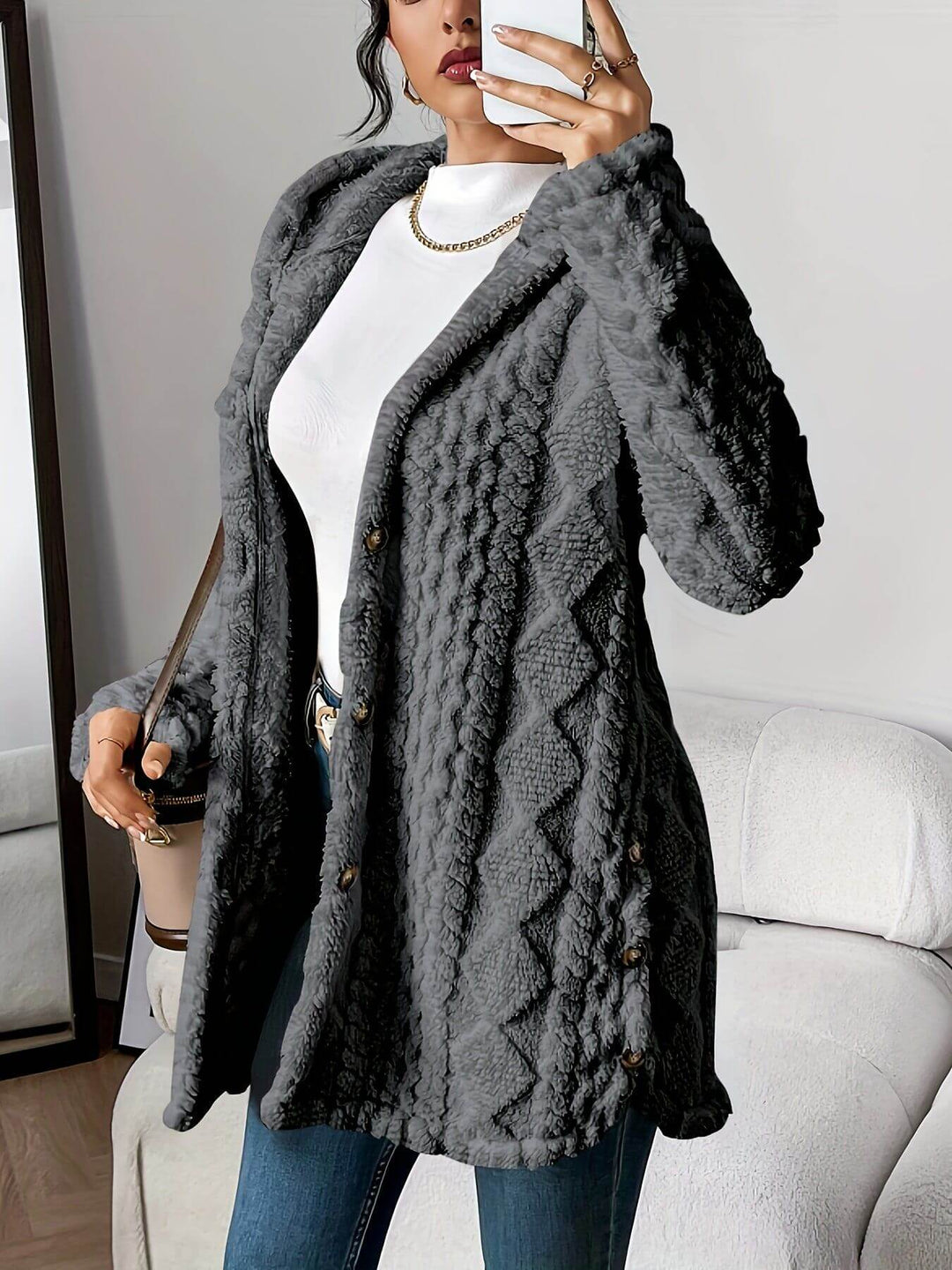 Luisa™ - Bequeme Plüsch-Kapuzenjacke