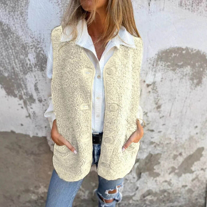 Martha™ - Winterfleece Weste mit Knopfverschluss