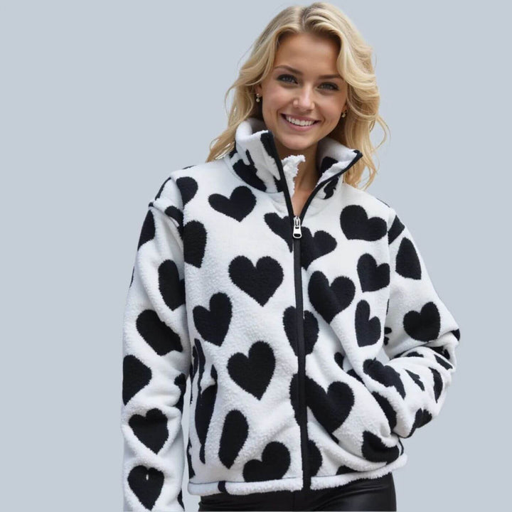 Mathilda™ - Wendejacke mit Herzmuster für den Winter