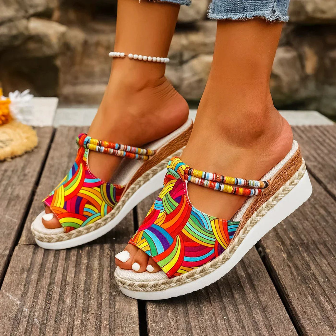 Melina™ – Bunte Orthopädische Keilsandalen