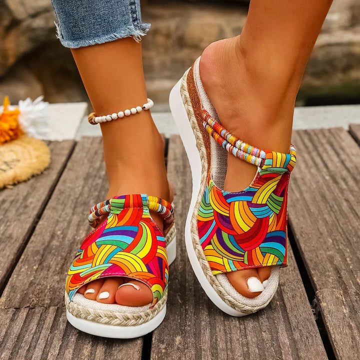 Melina™ – Bunte Orthopädische Keilsandalen