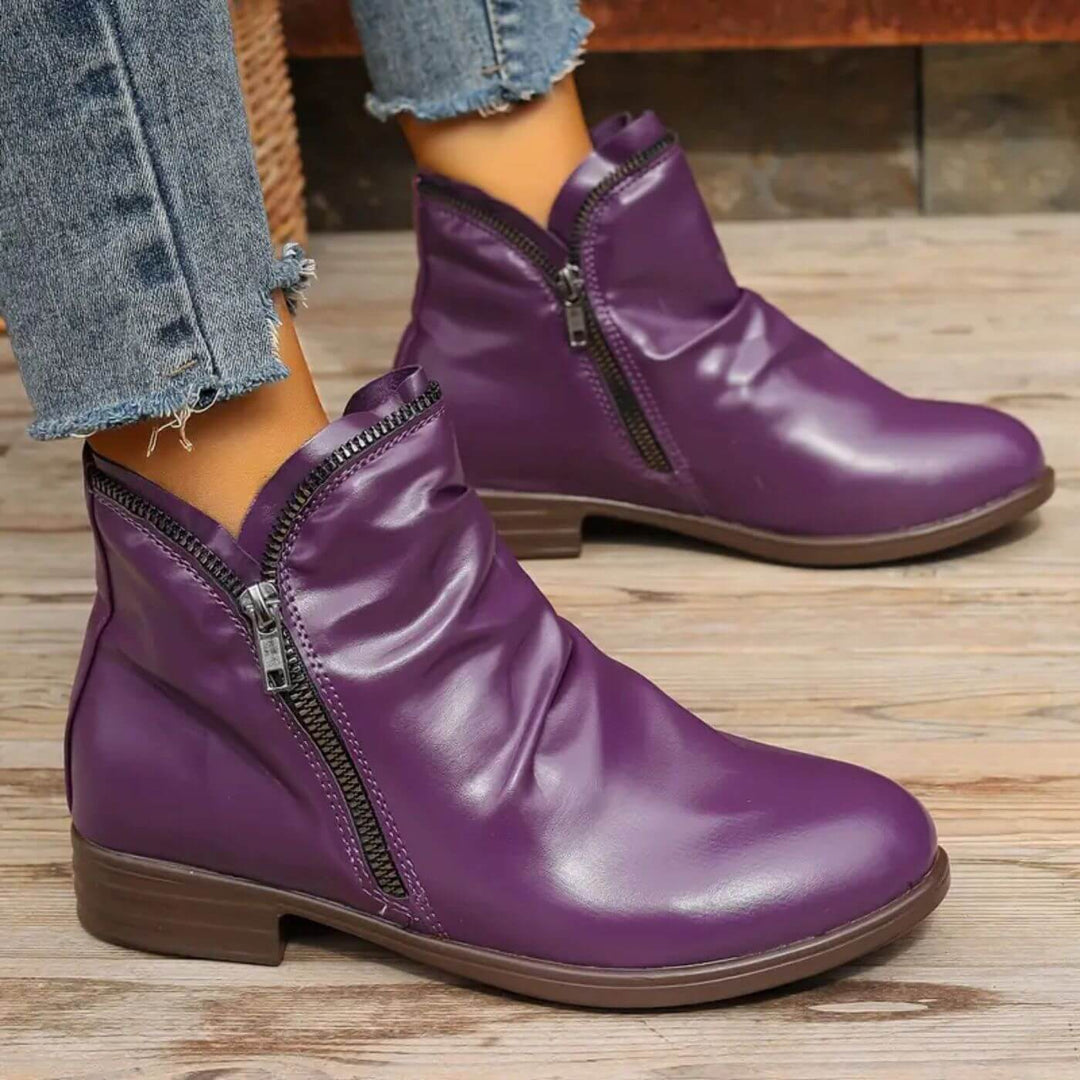 Mila™ - Orthopädische Stiefeletten mit niedrigem Absatz