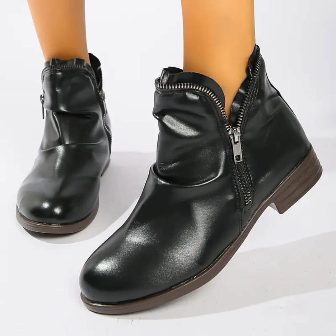 Mila™ - Orthopädische Stiefeletten mit niedrigem Absatz