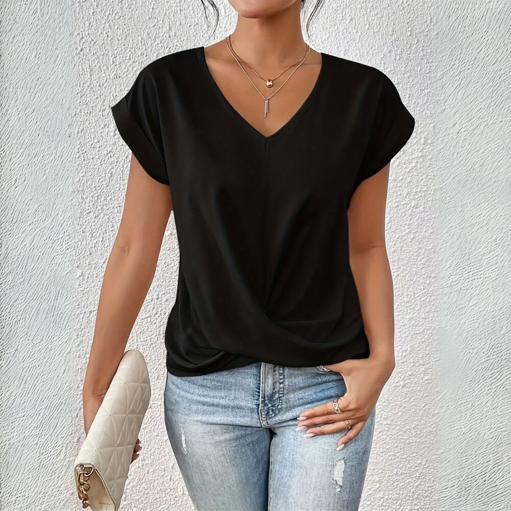Nicole™ - Lässiges T-Shirt mit Herzausschnitt (1+1 GRATIS)