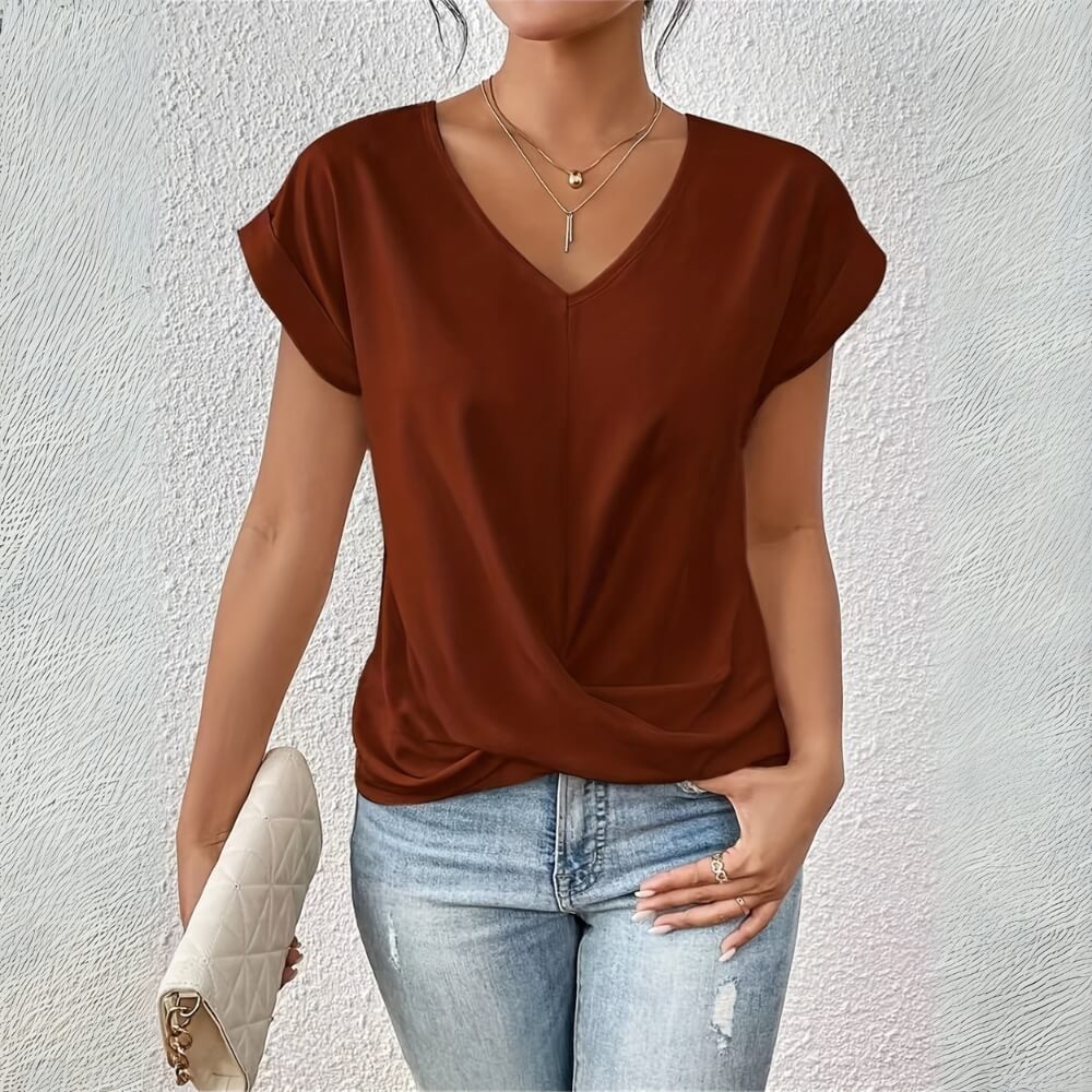Nicole™ - Lässiges T-Shirt mit Herzausschnitt (1+1 GRATIS)