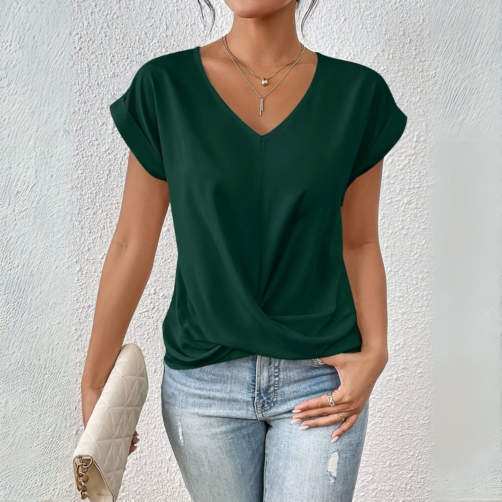 Nicole™ - Lässiges T-Shirt mit Herzausschnitt (1+1 GRATIS)