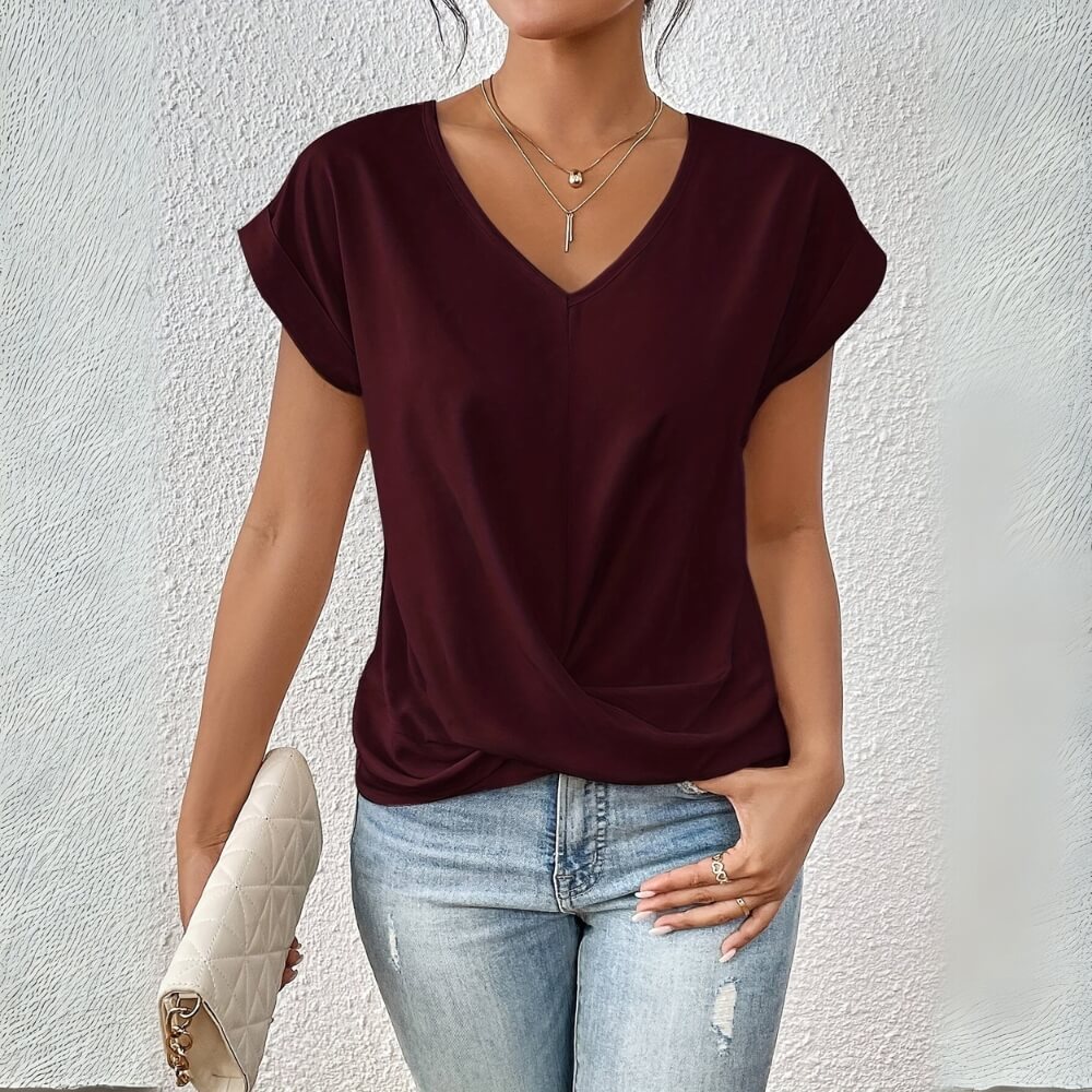 Nicole™ - Lässiges T-Shirt mit Herzausschnitt (1+1 GRATIS)