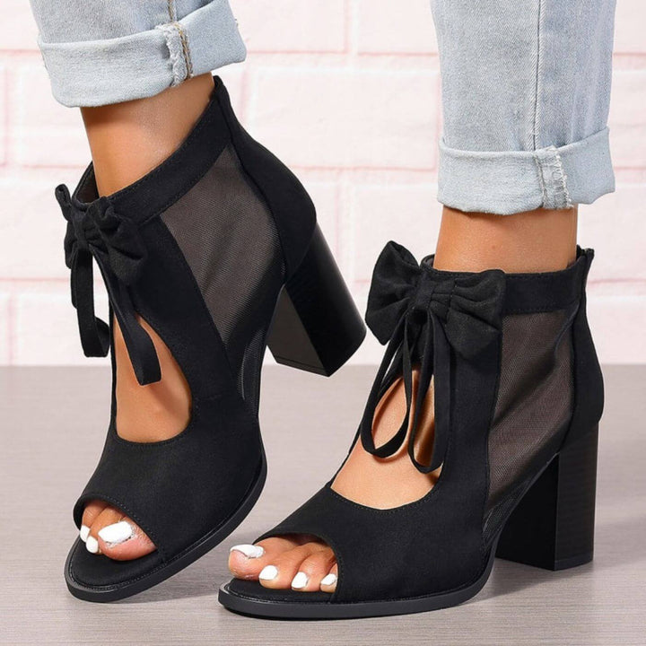 Pauline™ - Chunky Heels Sandalen mit Schleifendetail & Orthopädischer Unterstützung
