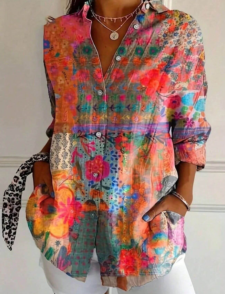 Pia™ – Bequeme Bluse mit Buntem Blumenmuster