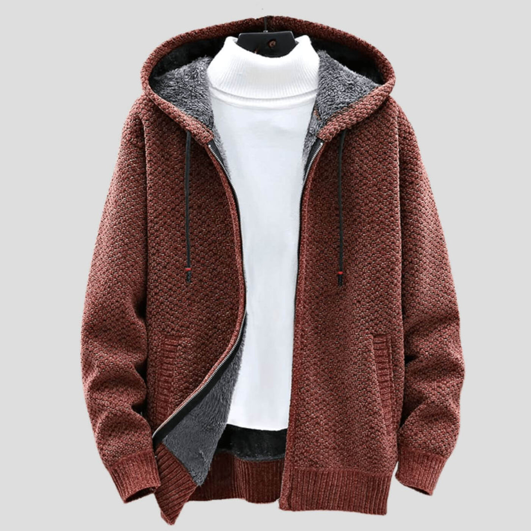 Raphael™ - Winter Strick Hoodie Jacke mit Fleecefutter