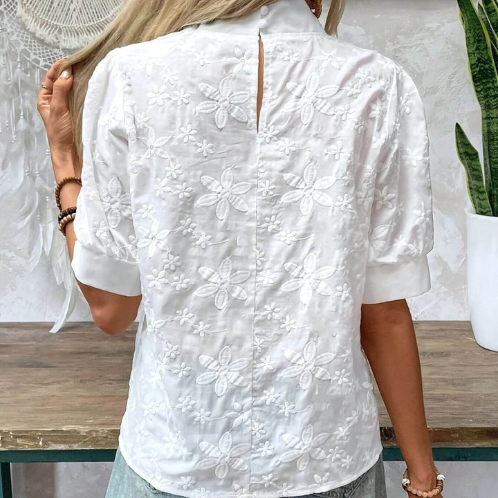 Saskia™ – Elegante Bestickte Sommerbluse