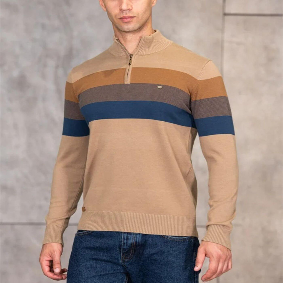 Sebastian™ - Bequemer Pullover mit Viertelreißverschluss